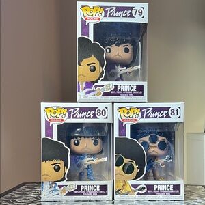 Set of all 3 Prince Funko Pops